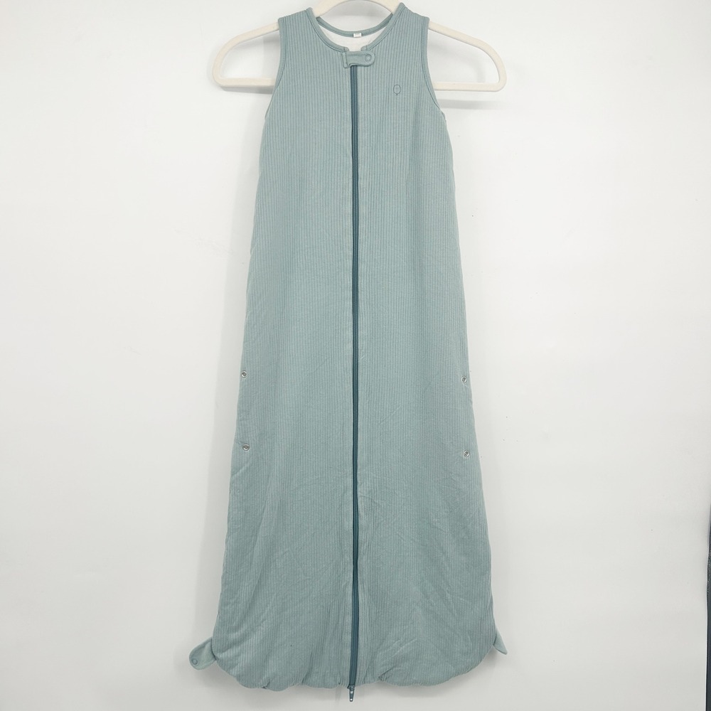 MORI Kids Ribbed Front Zip Organic Bamboo Cotton 1.5 TOG Sleep Sack Blue 2-4Y